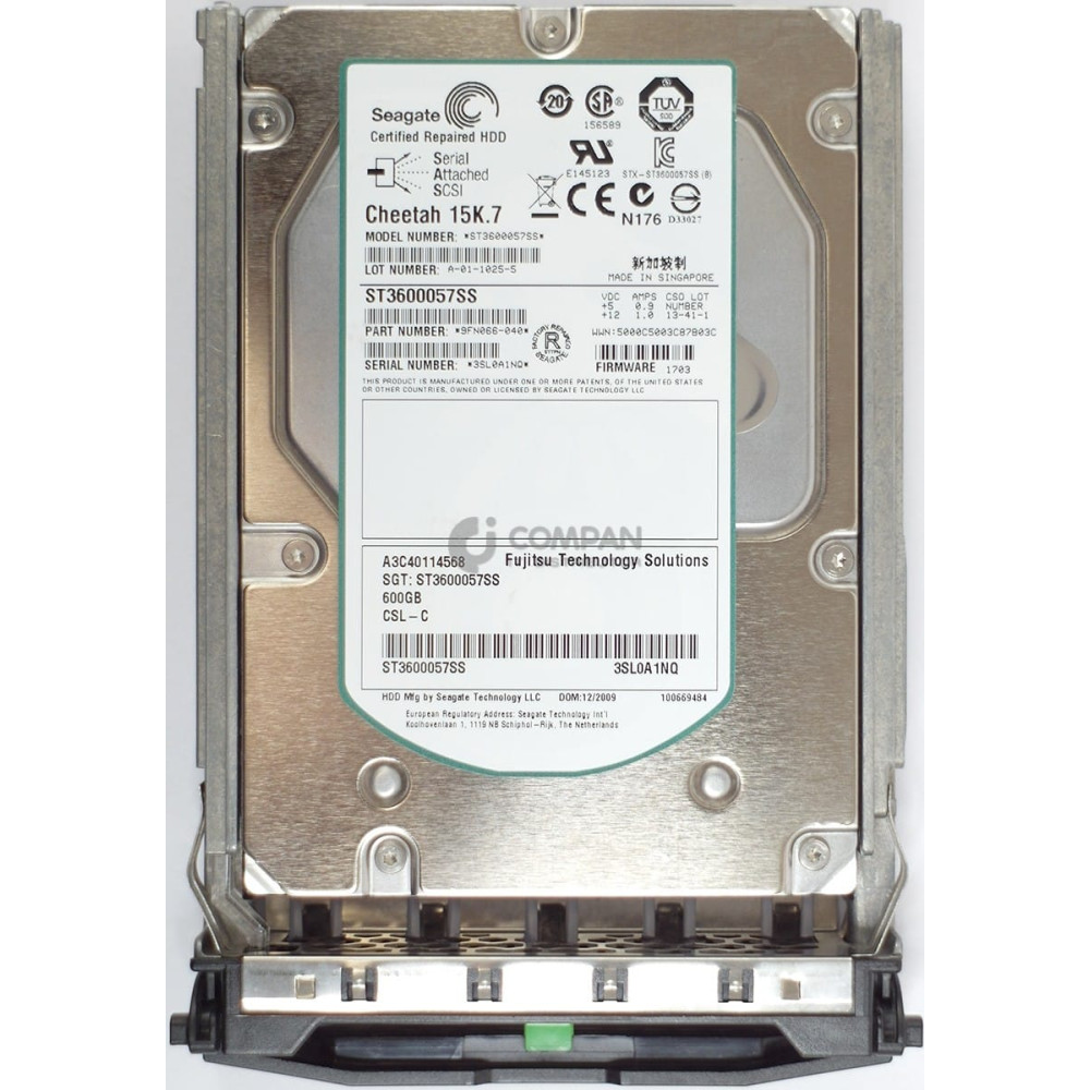 A3C40114568 FUJITSU HDD 600GB 15K SAS 6G 3.5" LFF HOT-SWAP